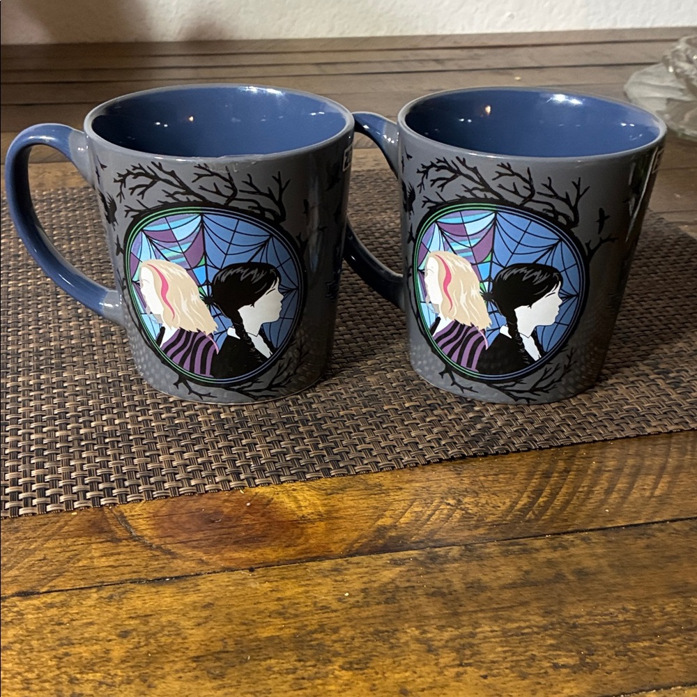 Gray and Blue Ceramic Mug Set